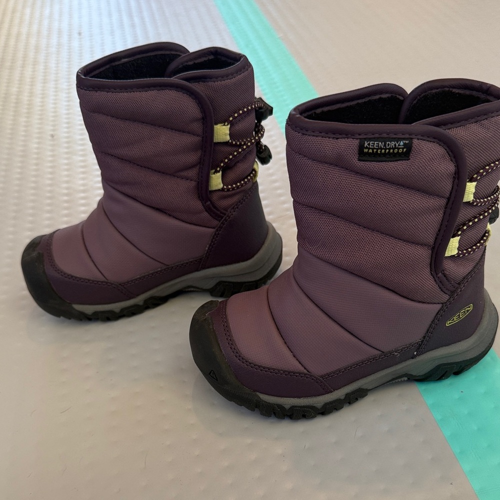 KEEN Kids Waterproof Plum Boots